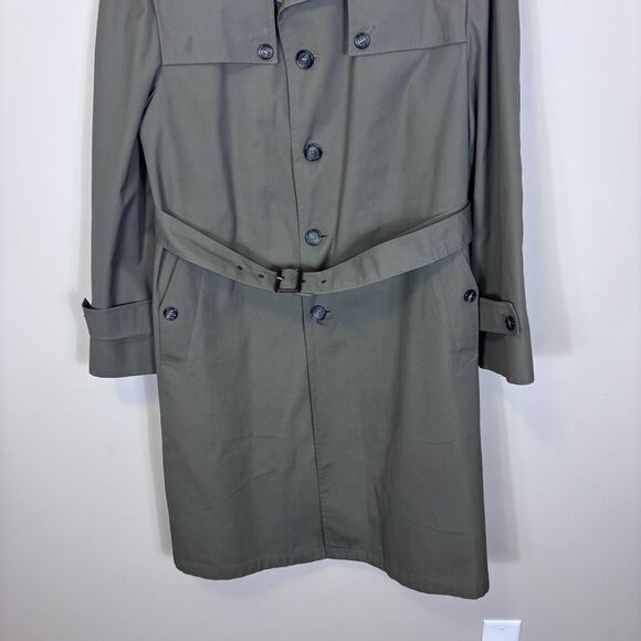 Christain Dior Monsieur Taupe Men's 100% Wool Lined Trench Coat Jacket 42R - Picture 4 of 11